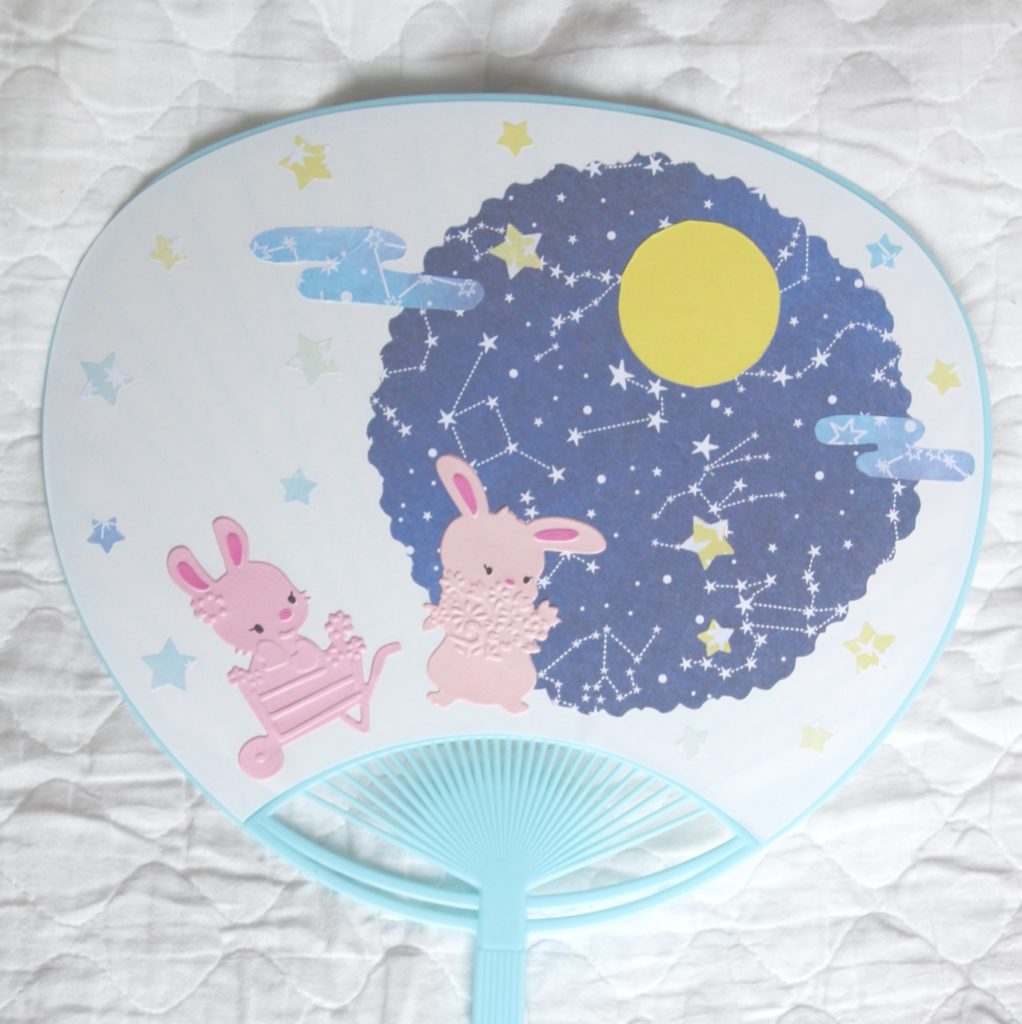 お月見うちわの画像